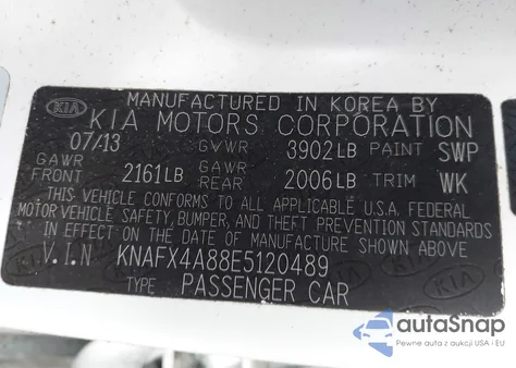 2014 Kia Forte Ex from USA, damaged, VIN KNAFX4A88E5120489